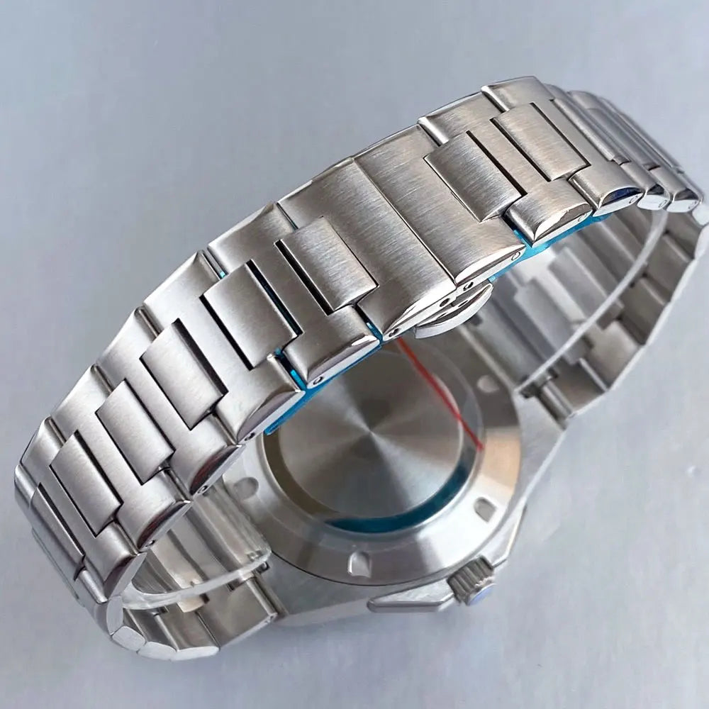 Tandorio Light Blue Mother of Pearl 40mm Sapphire Crystal Glass 100m Waterproof Japan NH35A Automatic Men Mechanical watch