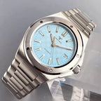 Tandorio 200M Diver 40mm Ice Blue Grid Dial Luminous NH35Automatic Men Watch Sapphire Glass Stainless Steel Bracelet
