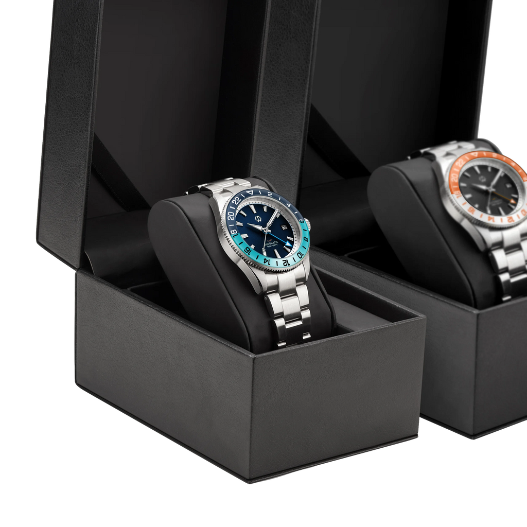 WISHDOIT 2025 New NH34 Men's Sports Automatic Mechanical GMT Sapphire Stainless Steel Waterproof 15 ATM With Rubber Strap