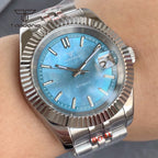 Tandorio 39mm Mechanical NH35 Mother of Pearl Dial Face Stainless Steel Automatic Watch Date Sapphire Men's Wristwatch Luminous