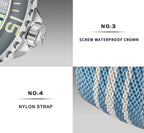 CADISEN Deep Explorer 2025 New Automatic Mechanical Watch Man Canvas Strap Wristwatch MIYOTA  Luxury Luminous Waterproof Watches