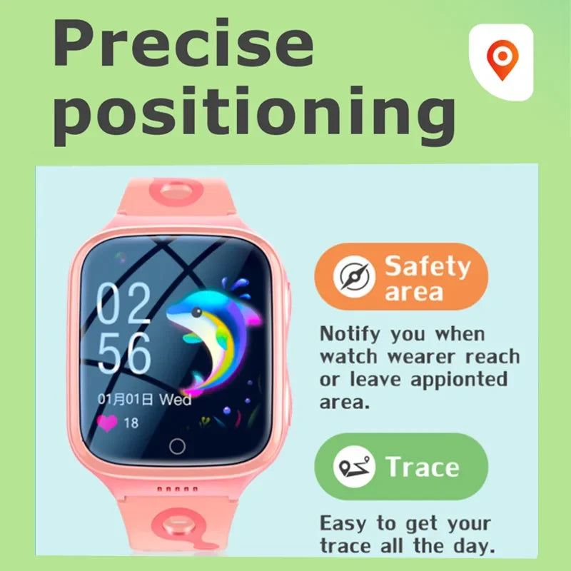 Xiaomi Mijia Kids Smartwatch Video Call SOS GPS Tracker Remote Monitor 1000mAh Calculator Baby Smart Watch Phone for Children