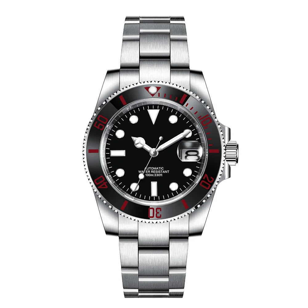 Corgeut Reloj Custom Logo Men's Mechanical Automatic Wristwatch NH35 Movement 40mm Dial 100M Waterproof Sapphire Glass DIY