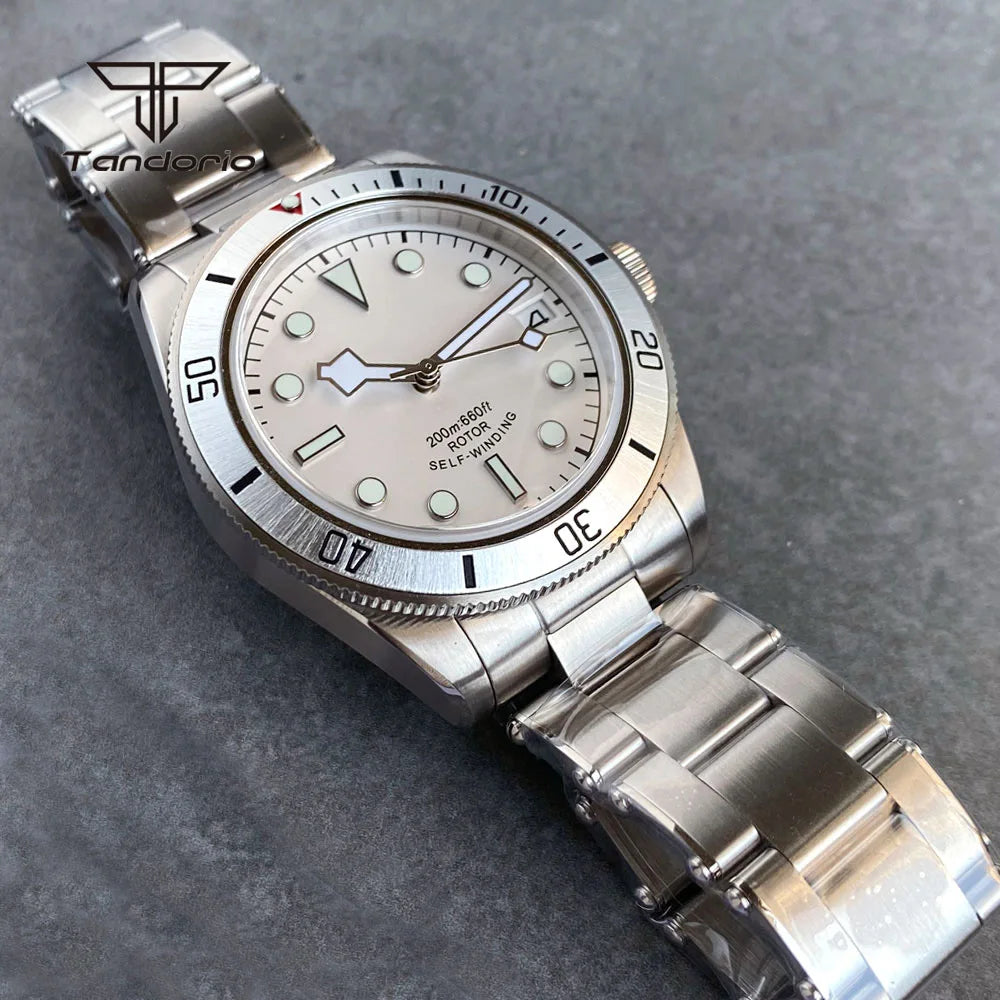 Business 40mm Men's Stainless Steel NH35 Automatic Wristwatch Sapphire Date Dress Mechanical Watches Luminous Self-winding