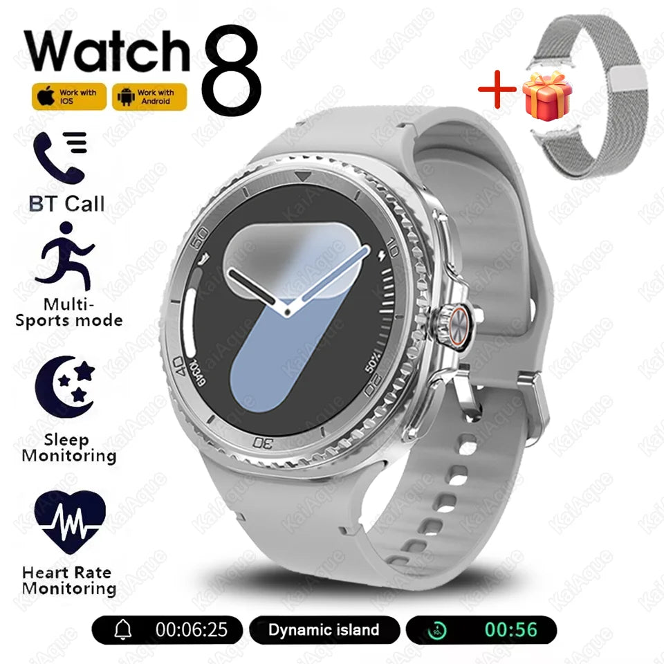 Smart Watch 8 Classic Men HD Display Screen  Bluetooth Call Sports Fitness Waterproof Watch SmartWatch 1.32-inch Android IOS New