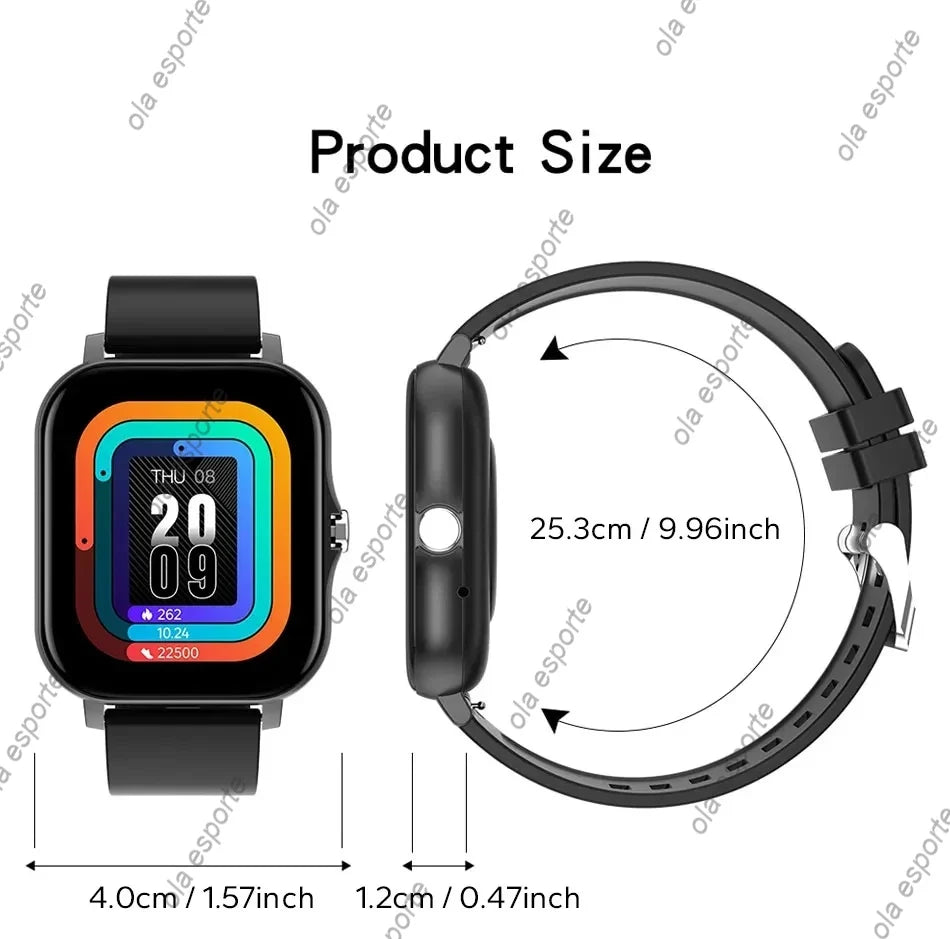 2024 Smart Watch For Men Women Gift Full Touch Screen Sports Fitness Watches Bluetooth Calls Digital Smartwatch Wristwatch