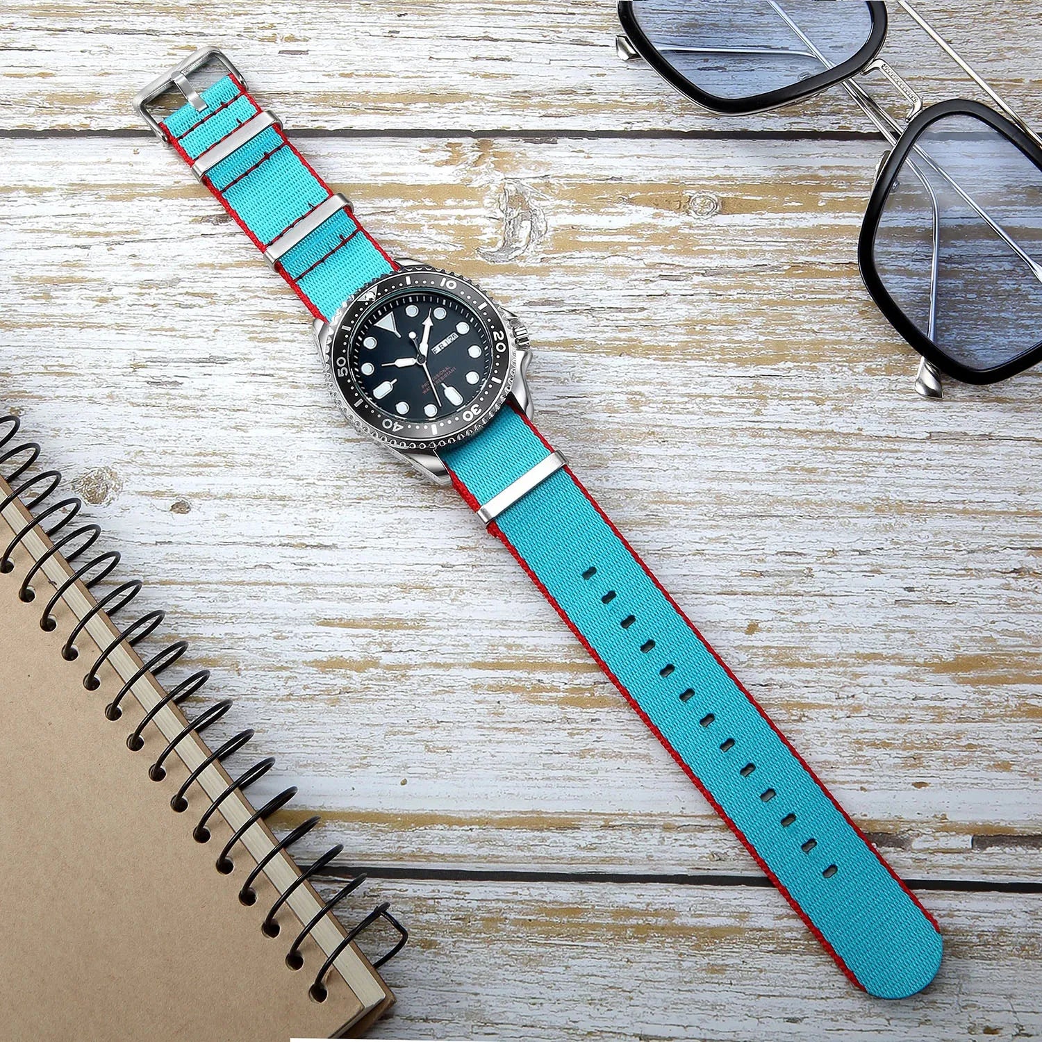 Nylon Watch Band 20mm 22mm Comfortable Watch Straps Loop Military Washable Blet for Men Watchbands