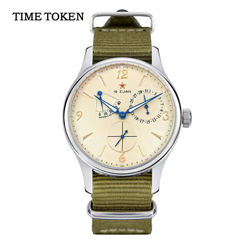 New 1963 40mm Mens Pilot Automatic Mechanical Watch Seagull ST17 Sapphire Crystal Waterproof Retro Style