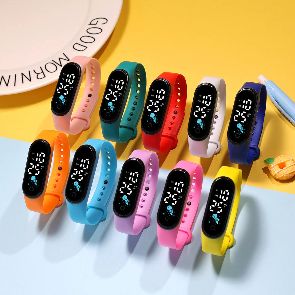 Kawaii Smart Watch For Kids Fashion Outdoor Waterproof Sports Kids' Watches Boy Girls Digital Watches Silicone montre enfant