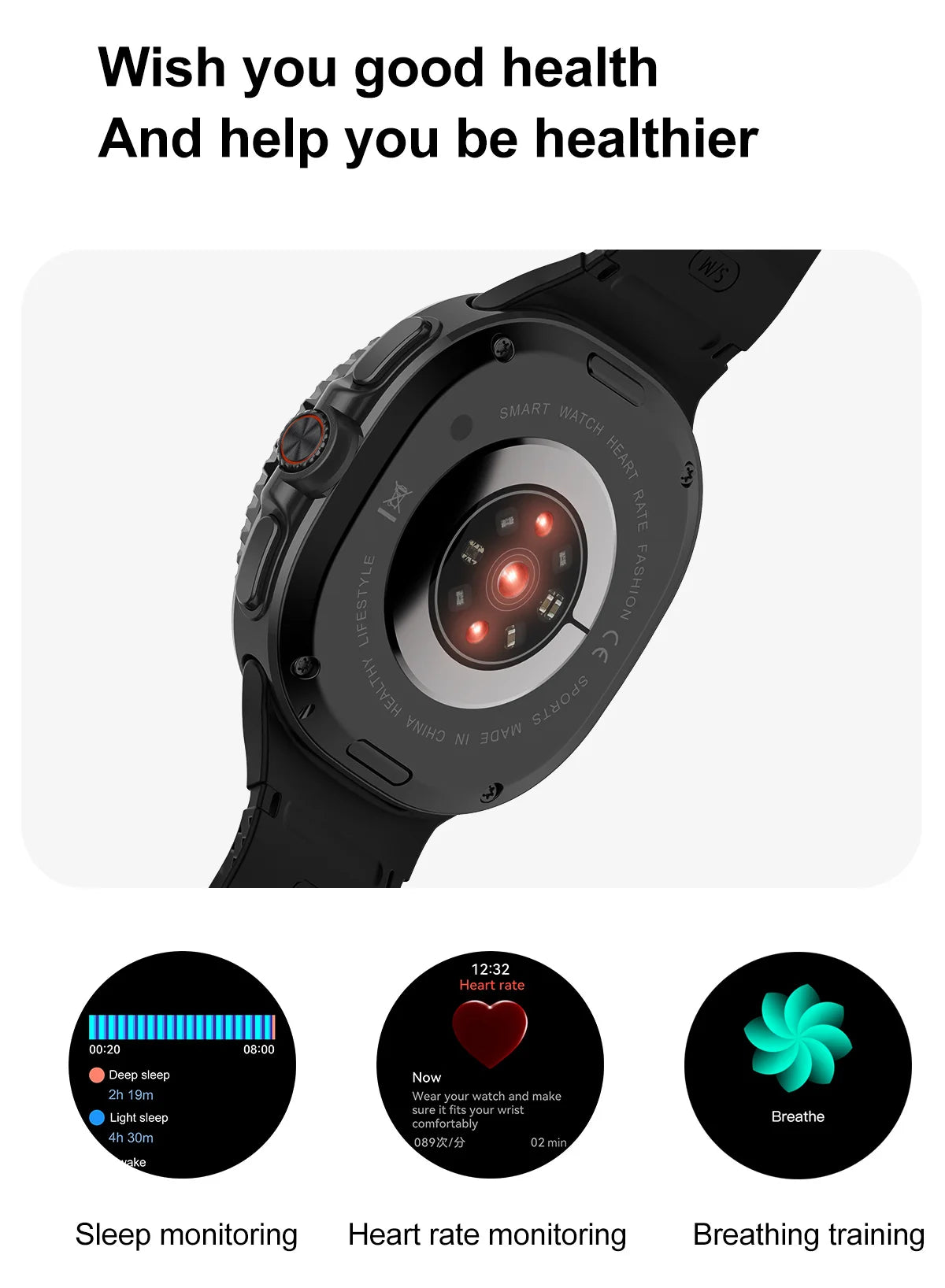 Smart Watch 8 Classic Men HD Display Screen  Bluetooth Call Sports Fitness Waterproof Watch SmartWatch 1.32-inch Android IOS New