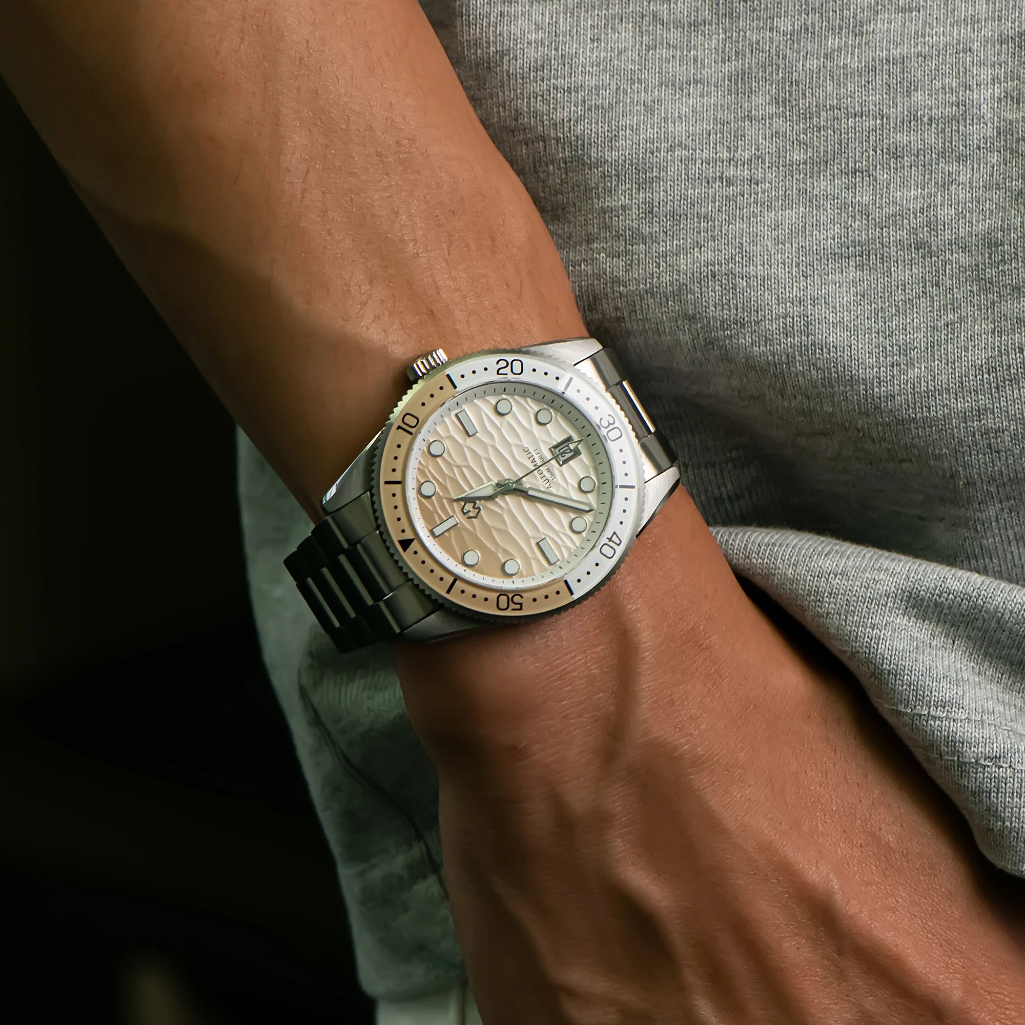 WISHDOIT New 40mm Luxury Diver Watch Texture Men's Watches Automatic Mechanical Sapphire Waterproof 150 Meters Luminous