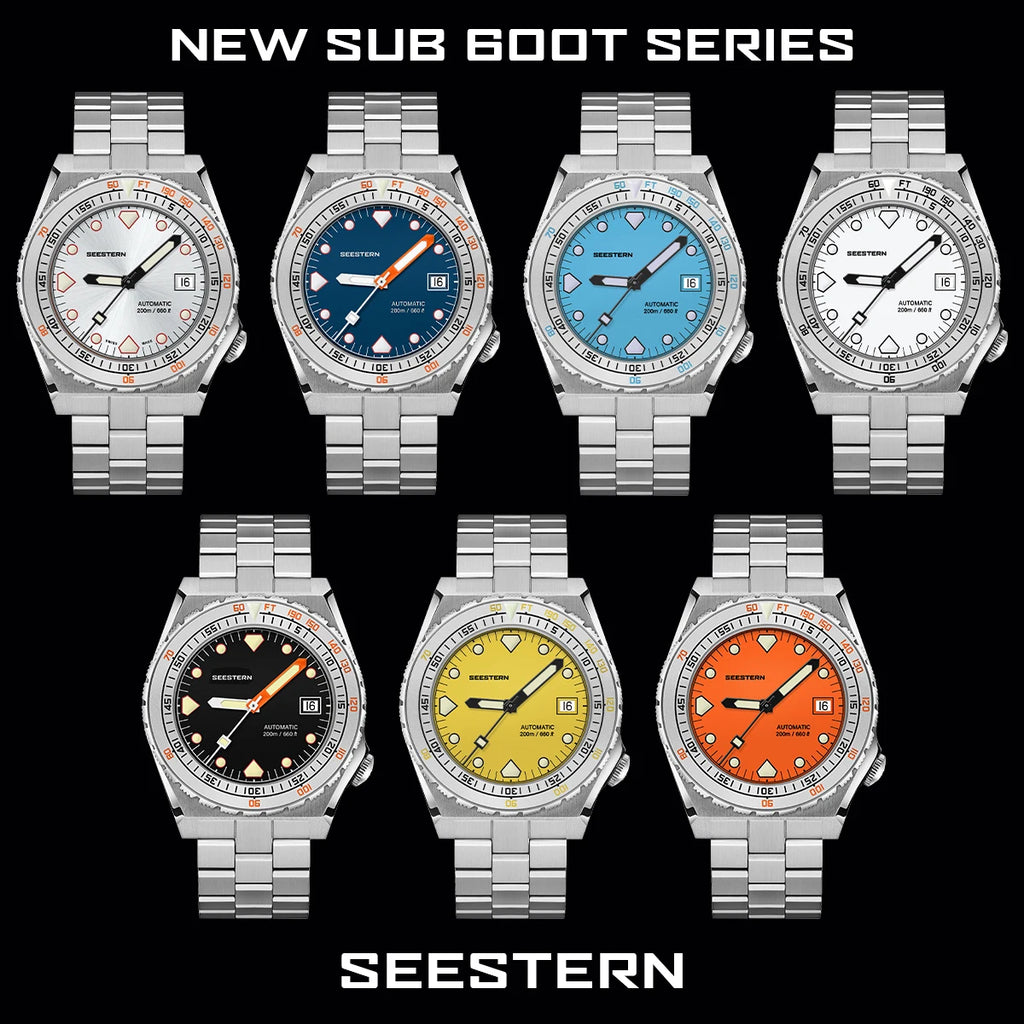 SEESTERN Watch of Man Diver Automatic Mechanical Wristwatches NH35 Luminous Ceramic Sapphire Crystal Waterproof Jubilee New 600T
