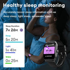 Smart Watch 2.01'' AMOLED Curved Screen IP68 Waterproof Bluetooth 5.3 Call AI Vioce Assistant Fitness Smartwatch for Men