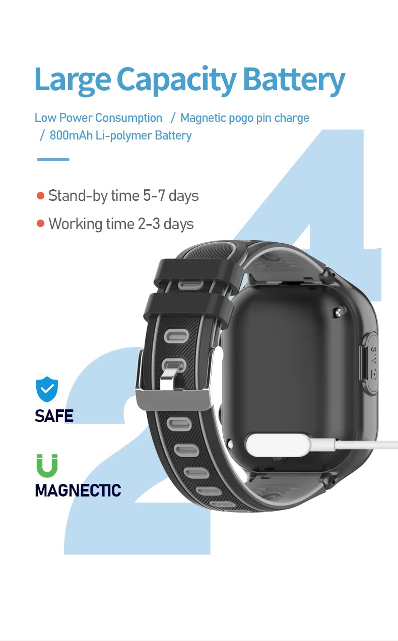 VALDUS 2025 New DF91 Children Smartwatch 8GB Memory WIFI GPS Positioning SOS SIM Card 30W Camera App Store Video Call Kids Watch