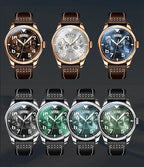BORMAN BM3851 Mens Automatic Watches Panda 42mm Mechanical Wristwatch Waterproof Luminous Sapphire Miyota 9122 Week Date Month