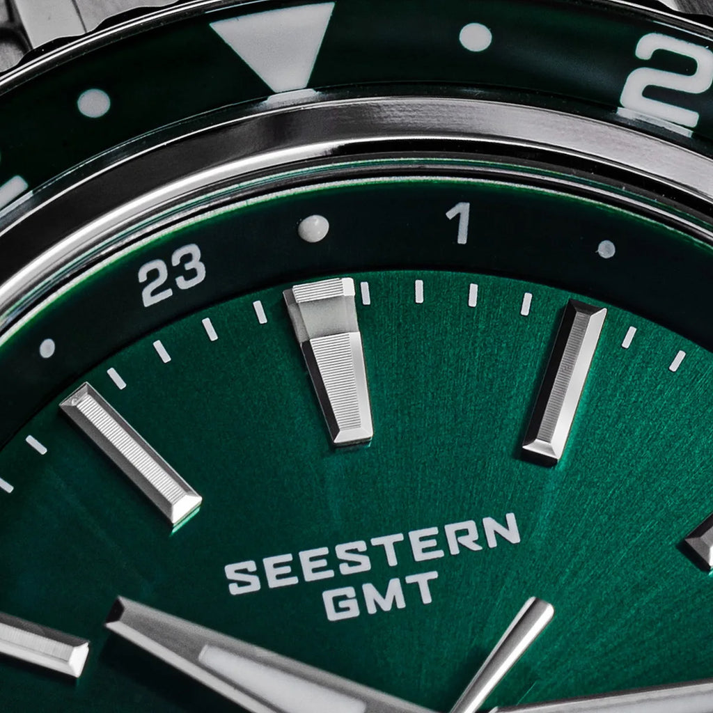 SEESTERN Men of Watch Office GMT Automatic NH34 Movement Sapphire Glass Bezel 20bar Waterproof Diver Mechanical Wristwatch S456