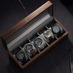 Solid Wood Watch Storage Box Luxury Men Mechanical Wrist Watches Organizer Display Boxes Bracelet Watches Packaging Accessories