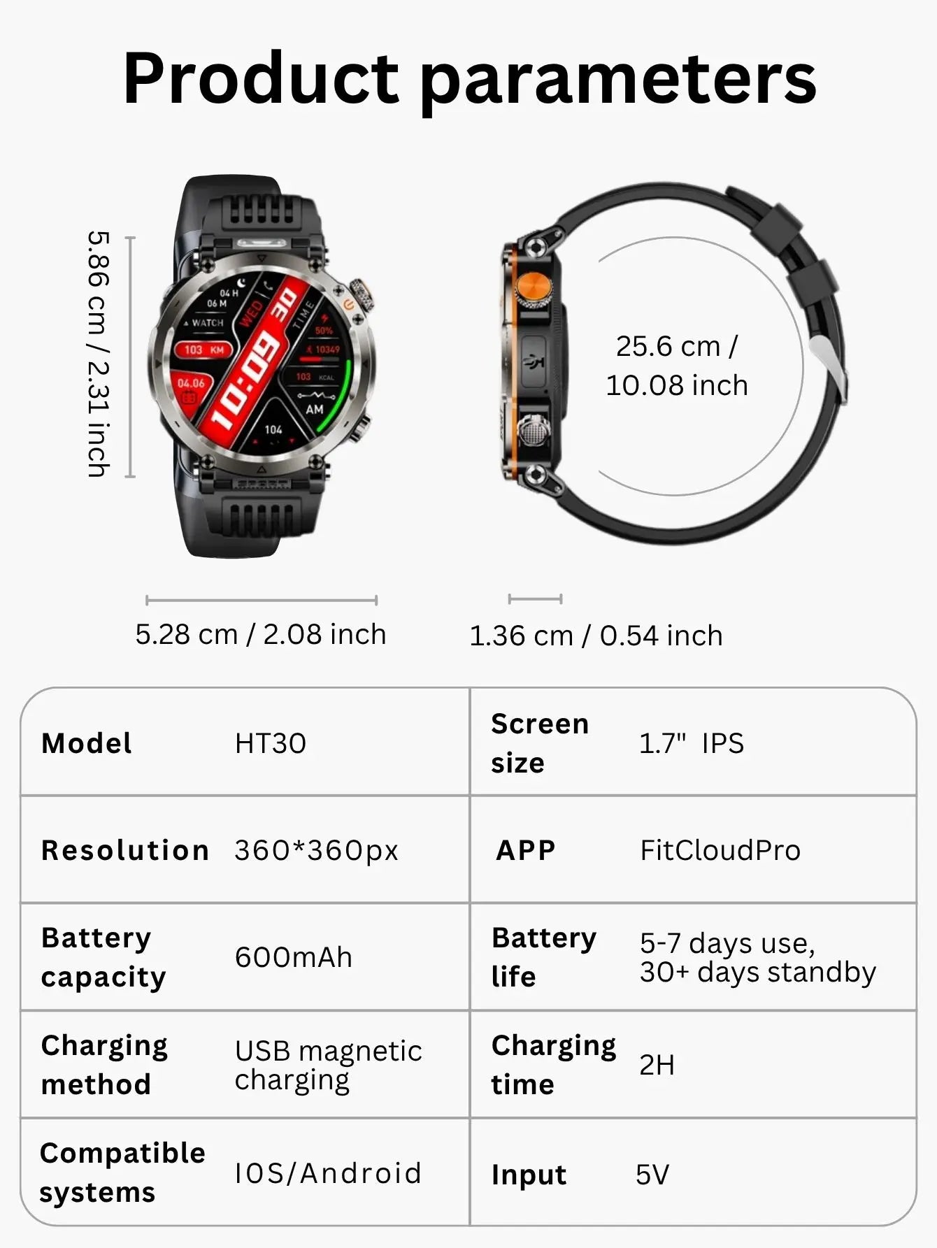 Smart Watch For Men, Smartwatch With Wireless Calling, LED Lighting, Outdoor Sports Watch With Compass For iPhone&Android Phone