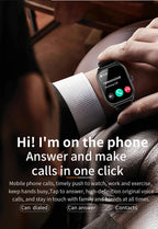 Smart Watch 2.01'' AMOLED Curved Screen IP68 Waterproof Bluetooth 5.3 Call AI Vioce Assistant Fitness Smartwatch for Men