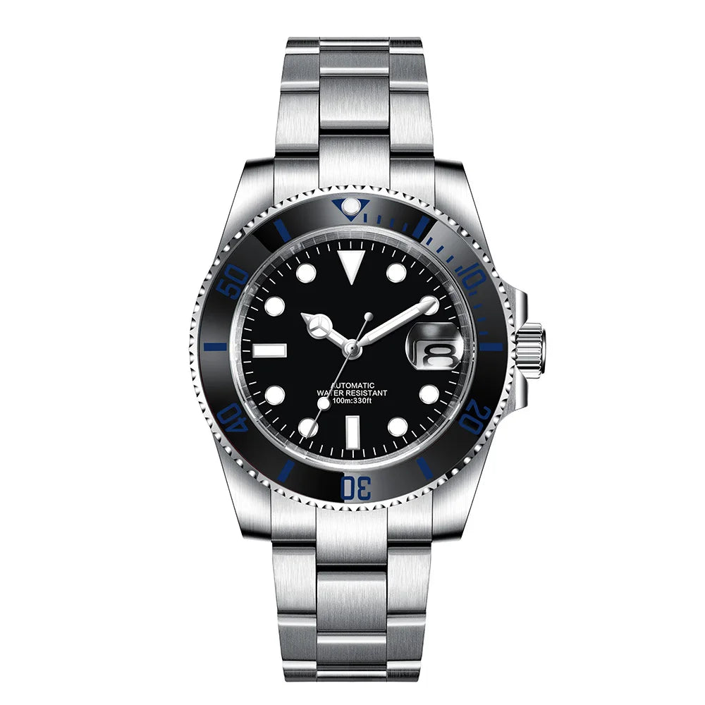 Corgeut Reloj Custom Logo Men's Mechanical Automatic Wristwatch NH35 Movement 40mm Dial 100M Waterproof Sapphire Glass DIY