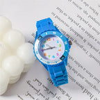 Kids Analog Watch for Boys Girls Soft Silicone Band Colorful Number Cute Watches for Children  Resistant Quartz Wristwatch