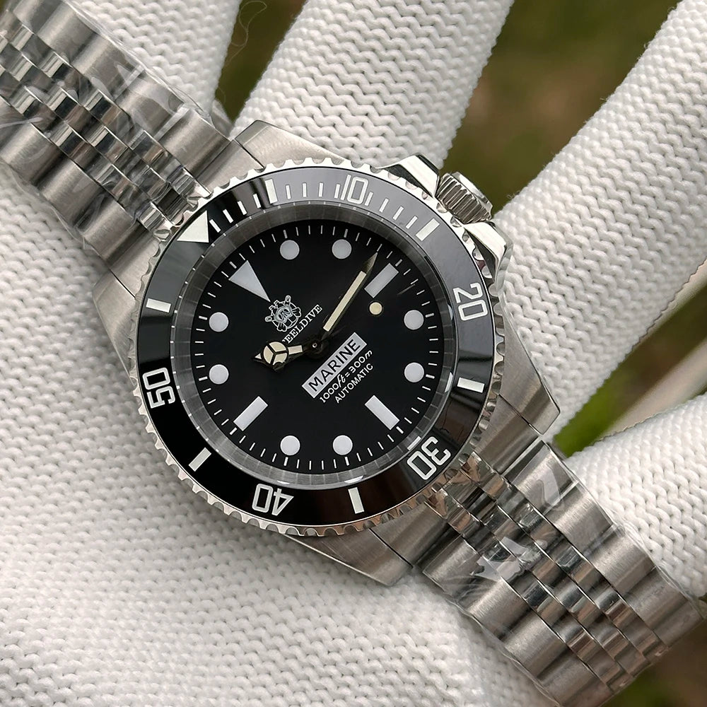 STEELDIVE SD1954 Black Dial 41MM Stainless Steel NH35 Automatic Movement What Ghost Mens 300M Dive Watch Reloj Sapphire Glass