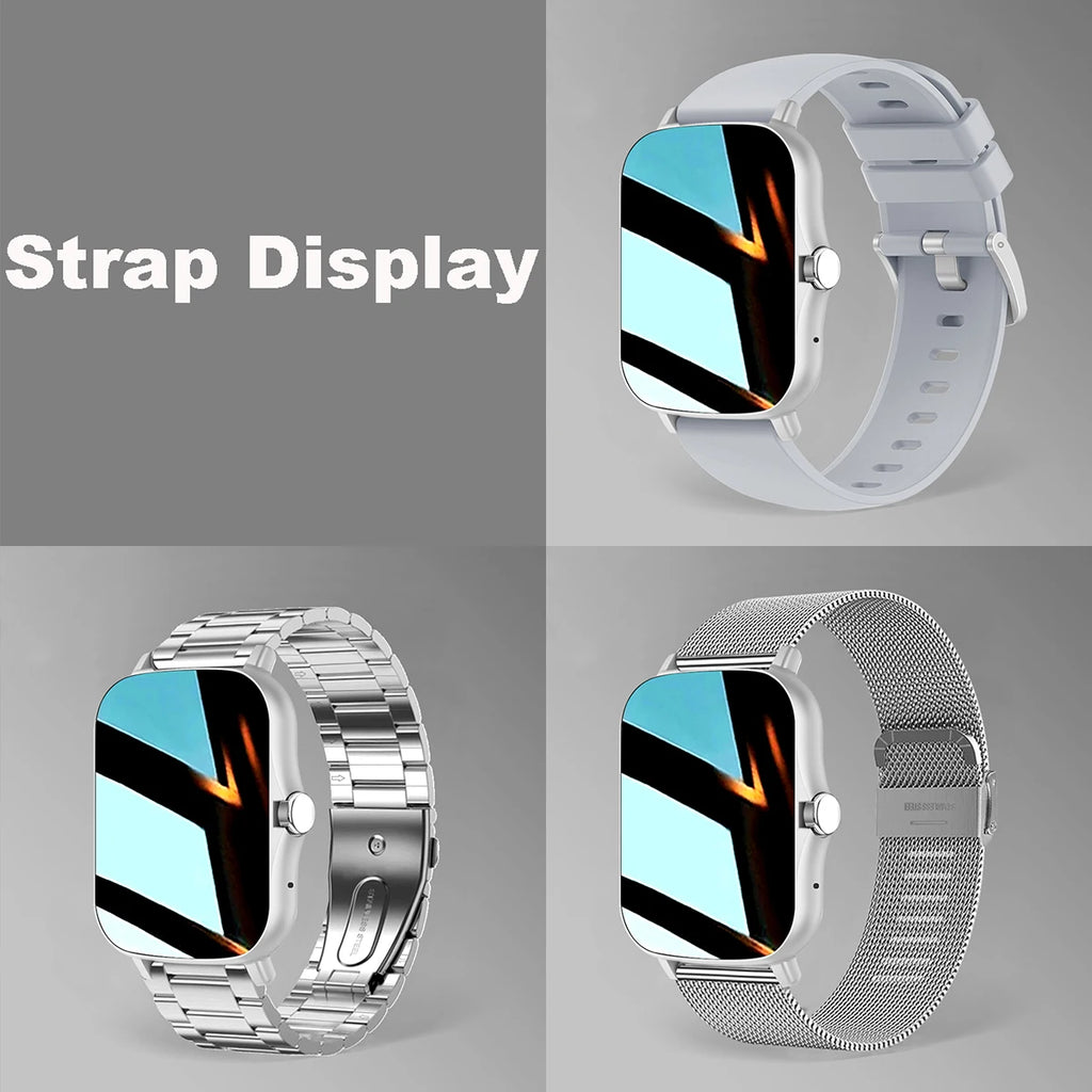 2025 Smart Watch 2.01‘’ Full Touch Amoled BT Call Sport Waterproof Watches Heart Rate Blood Pressure SmartWatch for Men Women