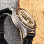 Tandorio NEW 50 Fathoms Automatic Watch for Men Luminous Ghost Dial NH35A Movt 200m Waterproof Bubble Sapphire Glass Sandblasted