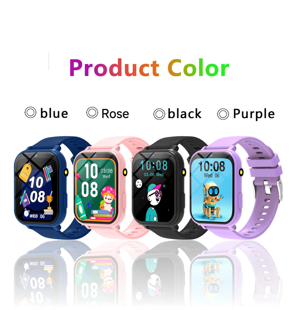 Kids Games Smart Watch 18 Games 1.83-inch Display Screen Camera Waterproof Flashlight For Holiday Gift Boy Girl Children Watch