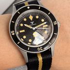 New Tandorio NH35A Automatic Watch for Men 50 Fathoms Ghost Dial Luminous 200m Waterproof Bubble Sapphire Sandblasted 40mm