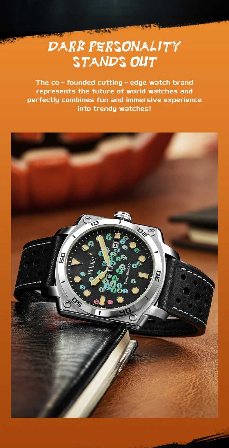 Men's Watch Halloween Theme Sapphire Glass Fully Automatic Movement Luminous Mechanical Watch