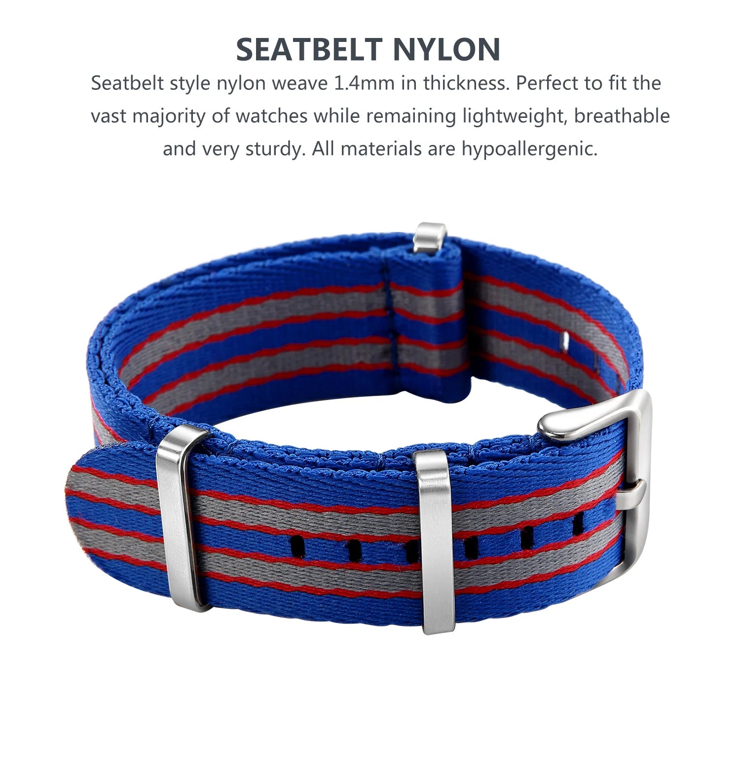 Nylon Watch Band 20mm 22mm Comfortable Watch Straps Loop Military Washable Blet for Men Watchbands