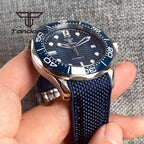 Tandorio 41mm Mechanical NH35 Business Stainless Steel Automatic Watch for Men Sapphire Fashion Wristwatch Date Ceramic Bezel