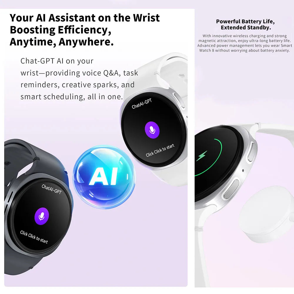 2025 New Smart Watch Series 8   Ultra-thin 1.46 inch Sport Watch Compass IP68 Waterproof Display Bluetooth Call GPS Smart Watch