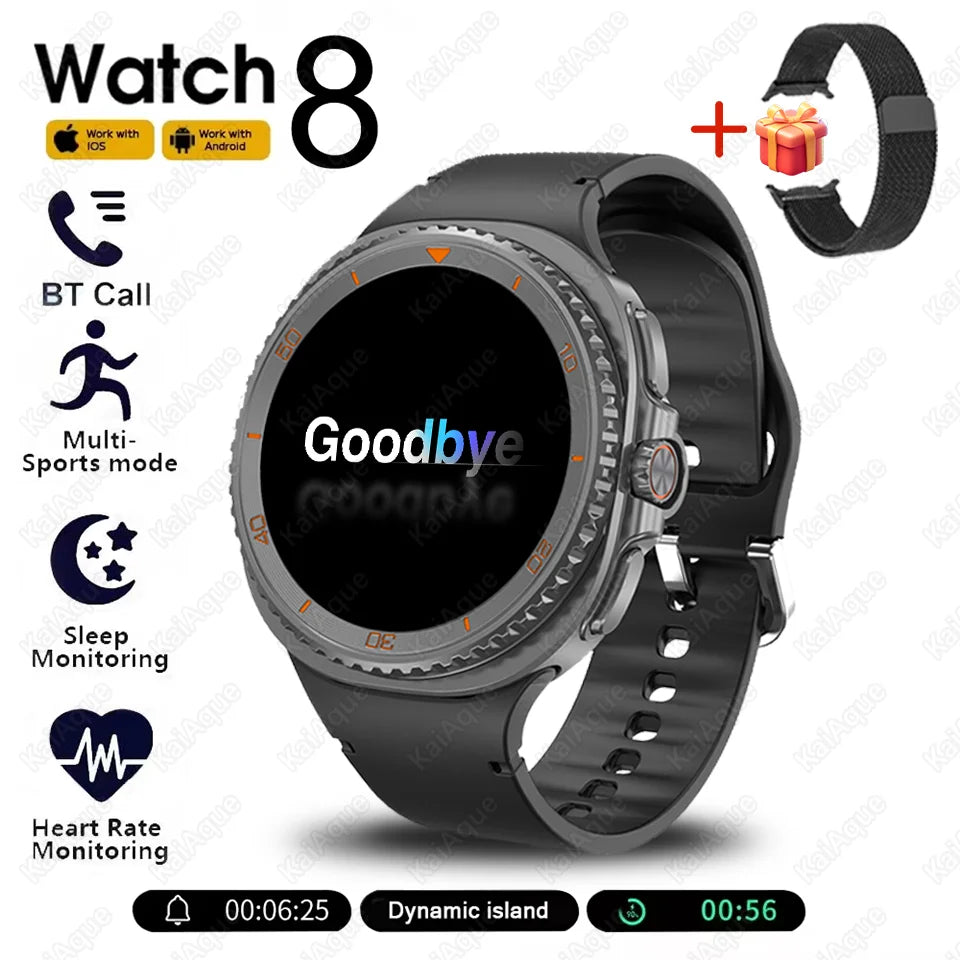 Smart Watch 8 Classic Men HD Display Screen  Bluetooth Call Sports Fitness Waterproof Watch SmartWatch 1.32-inch Android IOS New