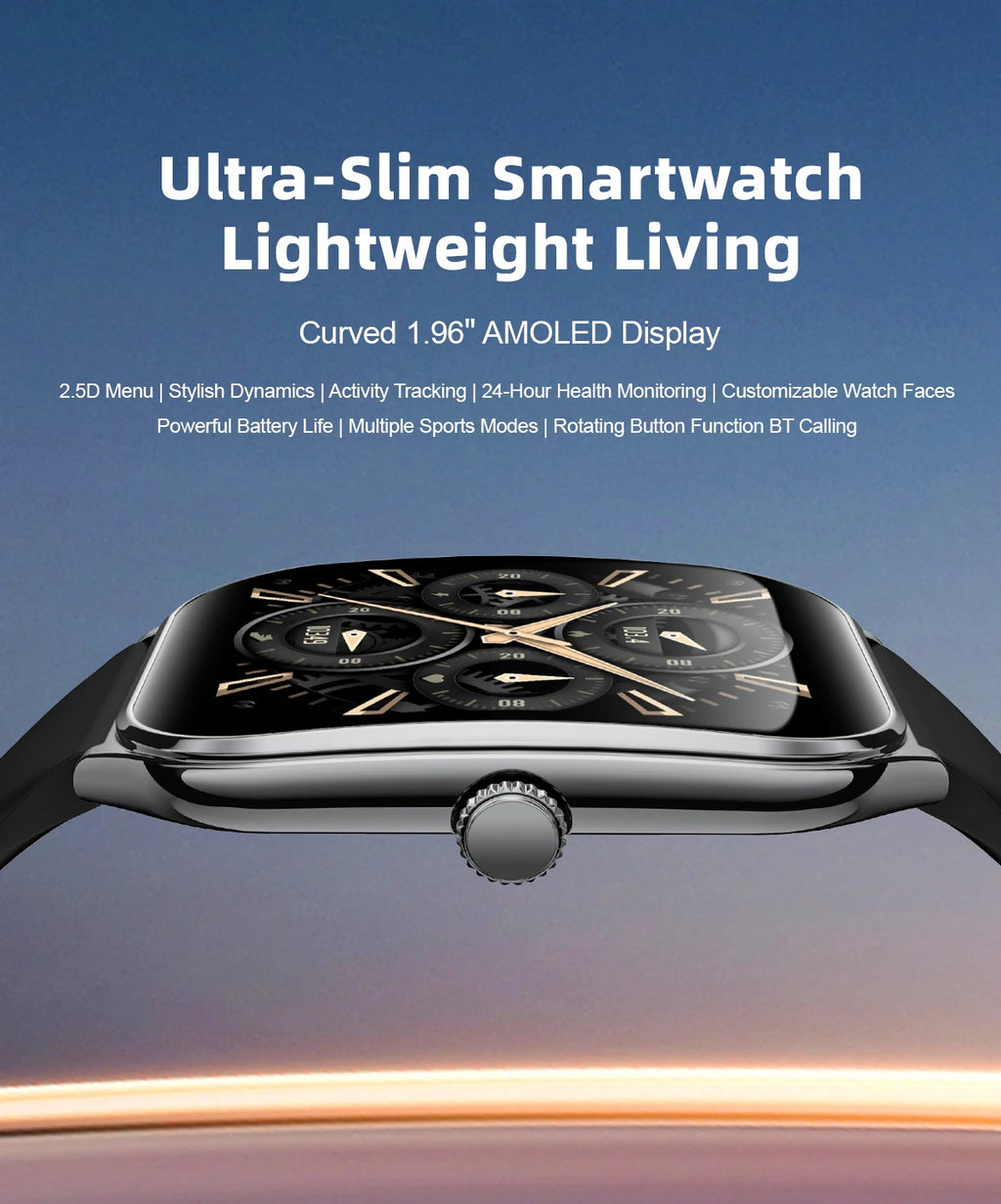 2025 A new smart watch, 1.96-inch sports watch, IP67 waterproof, 110+ sports mode, fitness activity tracker, ultra-thin watch.