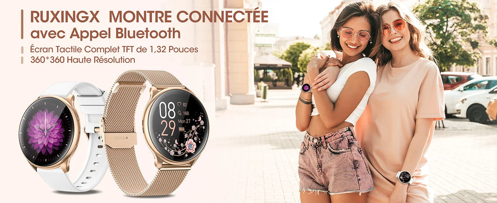 Smart watch for women with phone function, 1.39 inch HD full touch screen with monitor, menstrual cycle, sleep monitoring, pedom