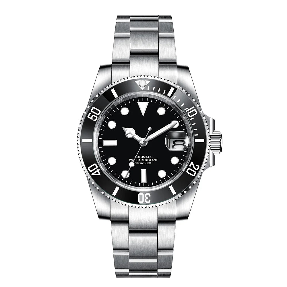 Corgeut Reloj Custom Logo Men's Mechanical Automatic Wristwatch NH35 Movement 40mm Dial 100M Waterproof Sapphire Glass DIY