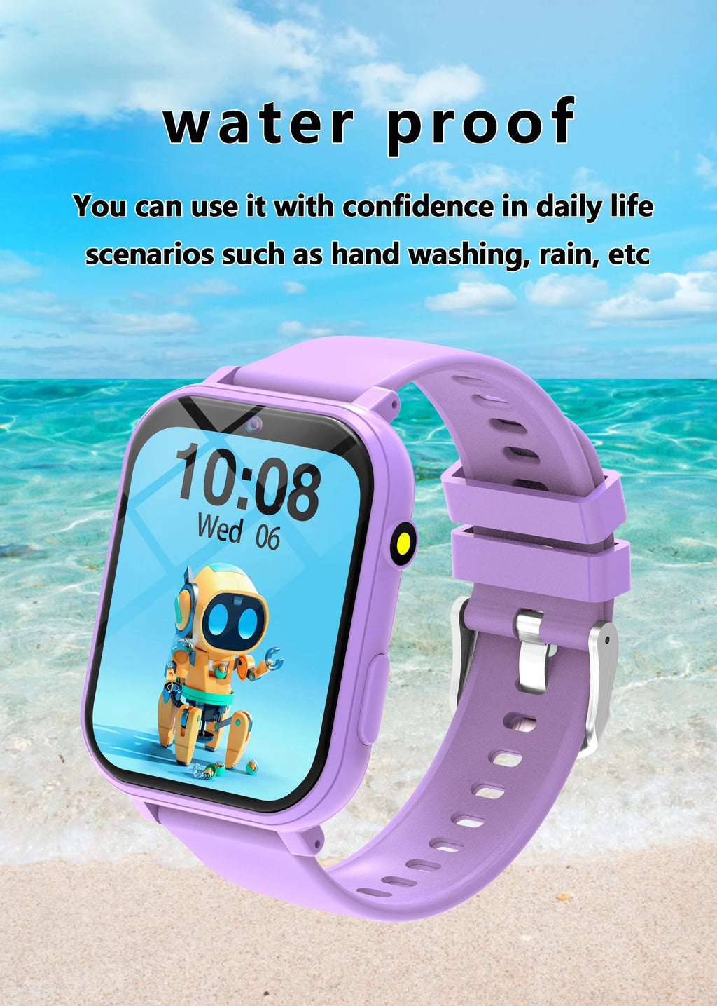 Kids Games Smart Watch 18 Games 1.83-inch Display Screen Camera Waterproof Flashlight For Holiday Gift Boy Girl Children Watch