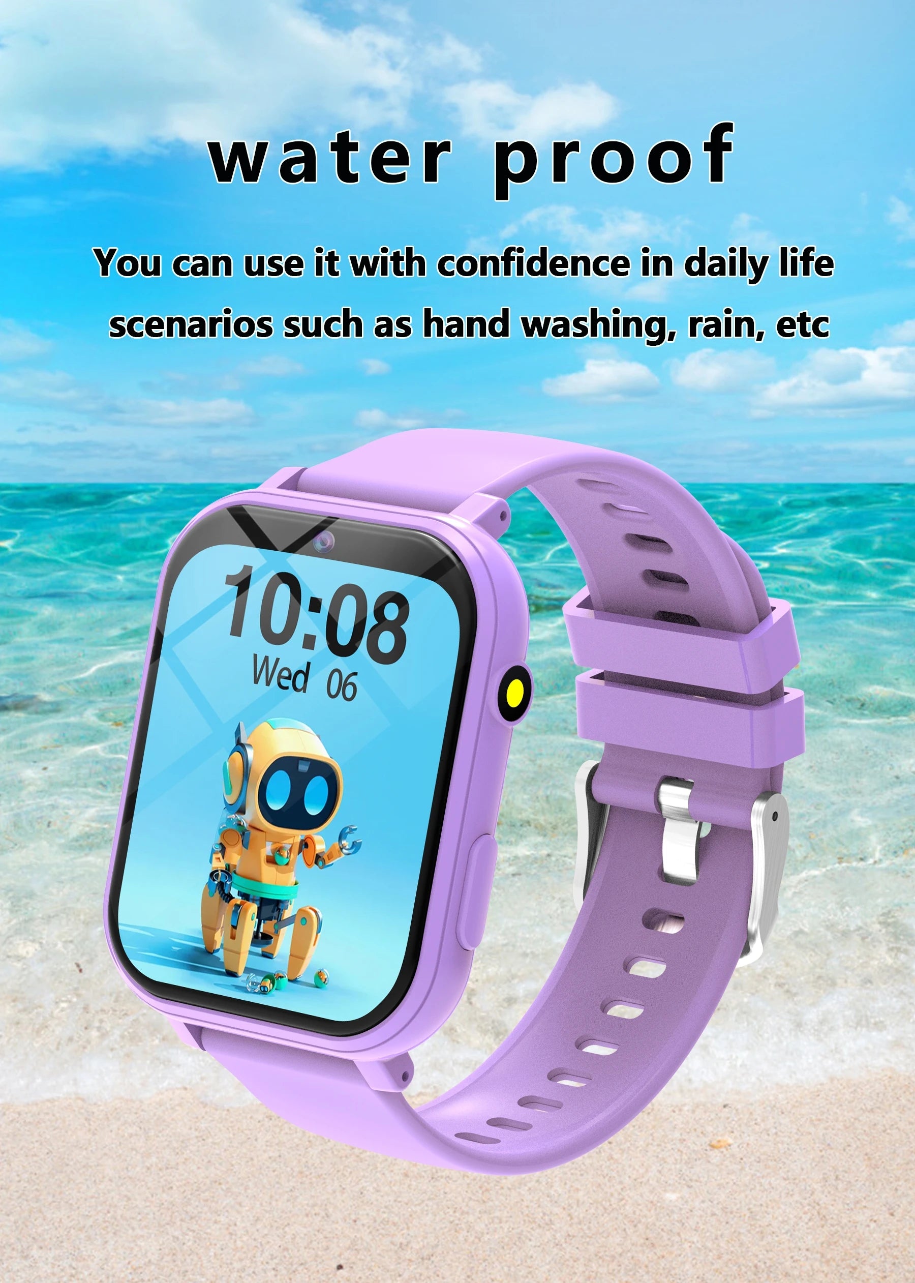 Kids Games Smart Watch 18 Games 1.83-inch Display Screen Camera Waterproof Flashlight For Holiday Gift Boy Girl Children Watch