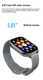 2025 New Smart Watch Men Women Gifts 2.01'' Full Touch Screen Sport Fitness Tracker Smartwatch Men BT Calls Digital smarthwhatch