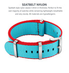 Nylon Watch Band 20mm 22mm Comfortable Watch Straps Loop Military Washable Blet for Men Watchbands