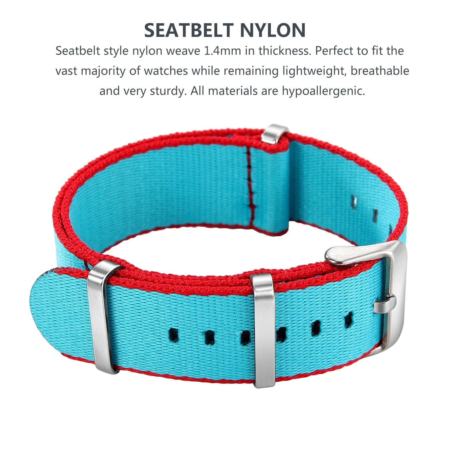 Nylon Watch Band 20mm 22mm Comfortable Watch Straps Loop Military Washable Blet for Men Watchbands