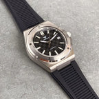 Tandorio 200M Diver 40mm Ice Blue Grid Dial Luminous NH35Automatic Men Watch Sapphire Glass Stainless Steel Bracelet