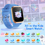 Smart Watch Kids HD Touch Screen Camera Music Player With 16 Puzzle Games Pedometer Calculator Flashlight 12/24hr Kids Watche