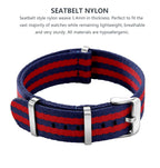 Nylon Watch Band 20mm 22mm Comfortable Watch Straps Loop Military Washable Blet for Men Watchbands