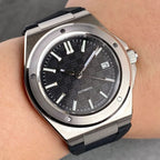 Tandorio New Black Luxury Business Engineer Style Men's Mechanical Watch Sapphire Glass 100m Waterproof NH35A Automatic Watches