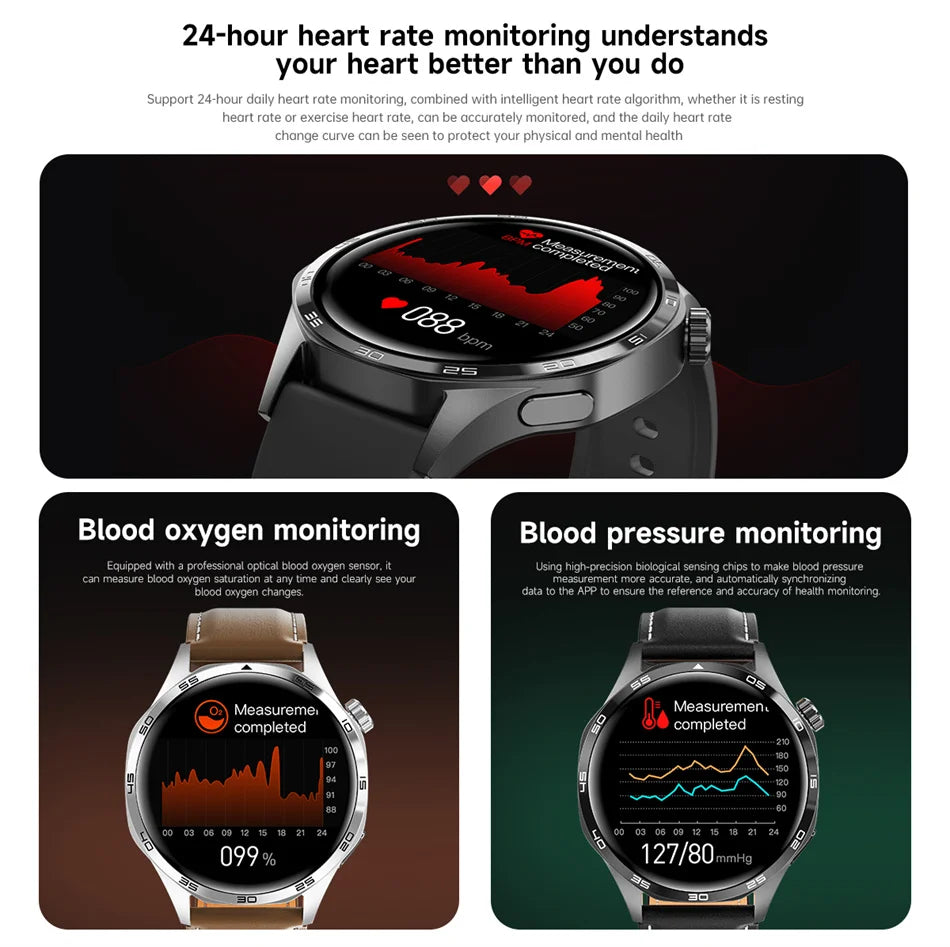 Smart Watch 5 Pro GPS NFC Smartwatch Men 360*360 AMOLED Screen Heart Rate Monitor Bluetooth Call IP67 Waterproof Men Smartwatch