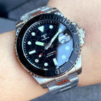 40mm 200M Water Resistence Selfwinding Watch for Men NH35A Movement Mother of Pear Dial Ceramic Insert 316L Band 120click Bezel