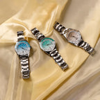 WISHDOIT Men's Automatic Dive Watch With Ocean Blue And White Ripple Dial 8215 Movement Sapphire Glass Mirror